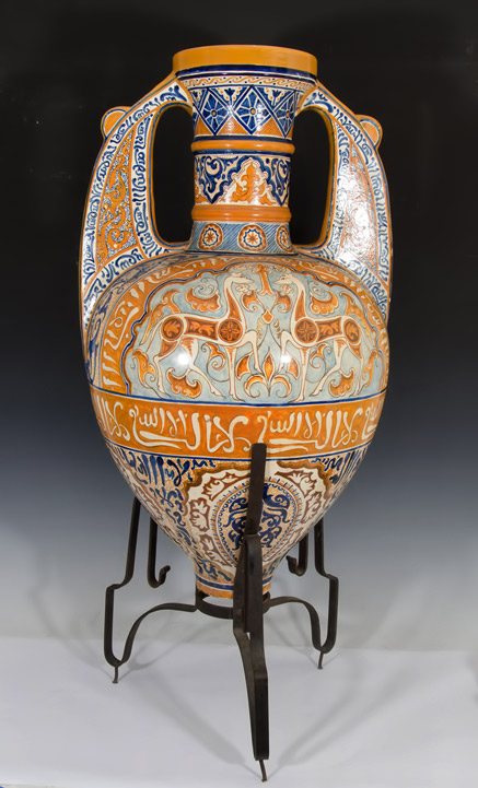 jose-martinez-alhambra-vase-437x721 Antique hand painted ceramic Alhambra floor vase,-circa-1900. Signed F. Jose MF Martinez