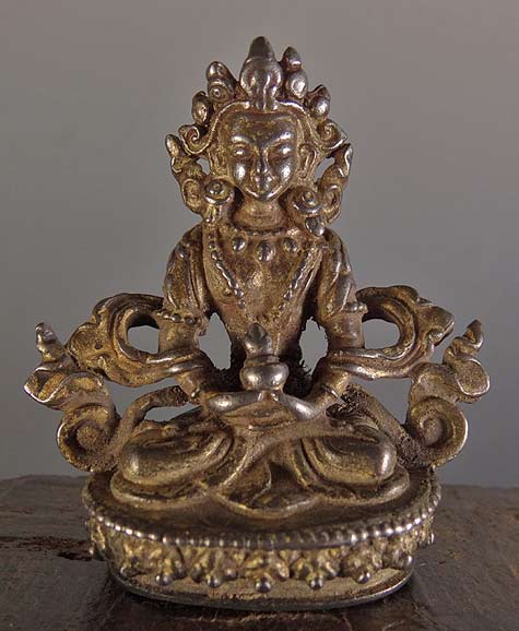 Iron-Amitayus-Statue Antique-Iron-Amitayus-Statue Buddha Amitayus or Buddha of Limitless Life is a Buddha aspect or a deity associated with meditations and mantras for a long life
