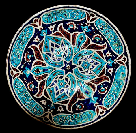 Antique-Kütahya-Plate Ottoman Kütahya Plate