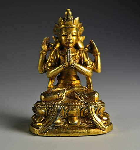 miniature-Chenrezig-statue Antique-miniature-Chenrezig-statue