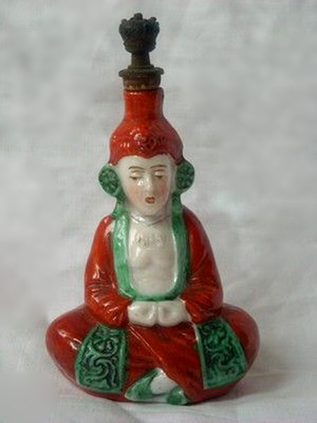 Antique-Sitzendorf-Figural-Crown-Top-Perfume-Scent-Bottle-C1910 Antique Sitzendorf Figural Crown Top Perfume Scent Bottle C1910