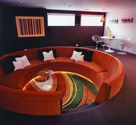 sixties-sunken-conversation-pit Architect---Roger-Hirsch-Convo-Crevice