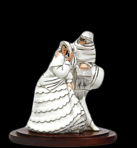 ARGILOR.-Paris.-The-travellers.-Circa-1925-1935.-Night-light-burner-perfumes-enamelled-porcelain-polychrome Argilor.-Paris.-The travellers.-Circa-1925-1935.-Night-light-burner-perfumes-enamelled-porcelain-polychrome