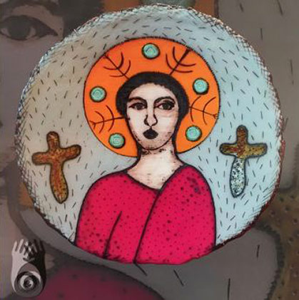 Art-Charmaine-Haines Charmaine Haines ceramic plate