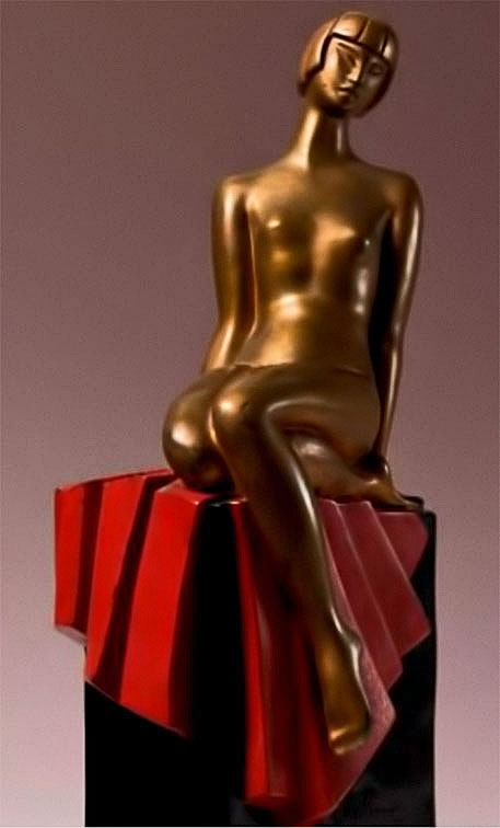 Art-Deco-bronze-Seated-nude-woman Art Deco bronze Seated nude-woman