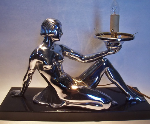 art-deco-chrome-lamp-502x416 ART-DECO-EGYPTIAN-REVIVAL-FEMALE-NUDE-LAMP-CHROME-FIGURE-ON-MARBLE-BASE