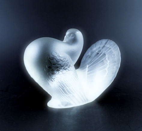 Art-Deco-Dove Art Deco Etched Glass Dove