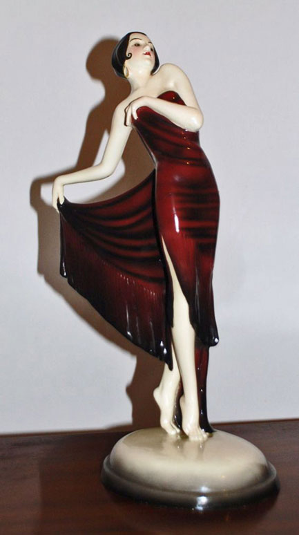 Art-Deco-Goldscheider-Spanish-Shawl-Dancer-Josef-Lorenz Art Deco Goldscheider Spanish Shawl Dancer-Josef Lorenz