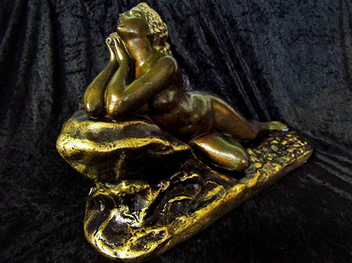 Art-Deco-Nude-Sculpture-by-J-Garnier-1925 Bronze Art Deco Nude Sculpture by J Garnier, 1925