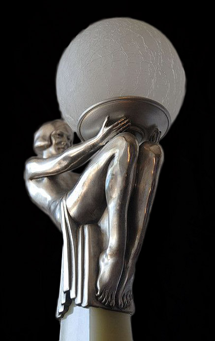 Max-Leverrier-Deco-lamp Art-Deco-Obelisk-Light-Figurine-by-Max-Leverrier