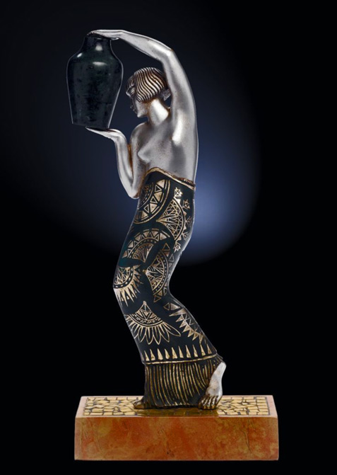 pierre-le-faguays-bronze-figure-477x671 Art Deco patinated and silvered bronze figure by Pierre Le Faguays, France circa 1920s.