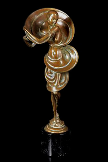 Philippe-Devriez-bronze-figure-art-deco Art-Deco-stylised-bronze-by-Philippe-Devriez,-France-circa-1930