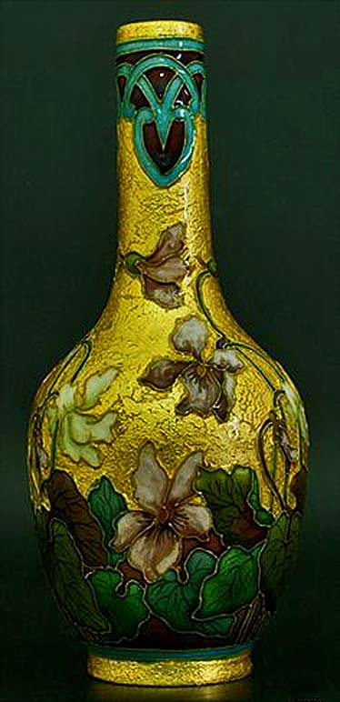 art-nouveau--cyclamen-vase art-nouveau-vase-cyclamen-oputa-millet-work-france-1875-circa