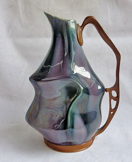 Art-nouveau-vase-made-by-Gebrüder-Meinhold--Emmy-von-Egidy Art nouveau lusttre vase made by Gebrüder Meinhold--Emmy von Egidy