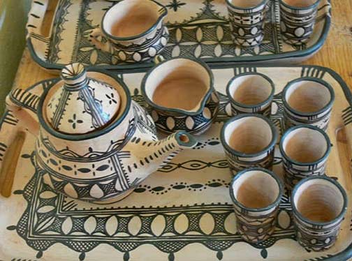 artisanat-rif-alhoceima-pottery rif-alhoceima tea set