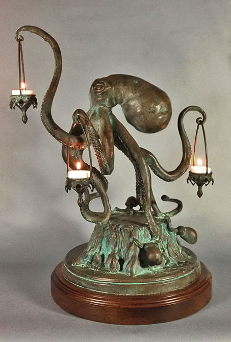 Scott-Musgrove-octopus-lamp Artist-Scott-Musgrove-has-clay-sculpted-Walktopus,---