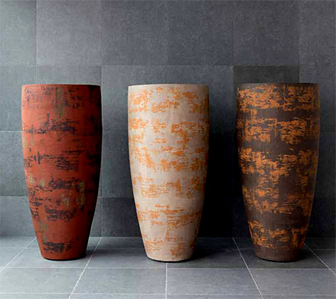 Atelier-Vierkant AHC-pots Atelier-Vierkant AHC-mixed clay colour pots