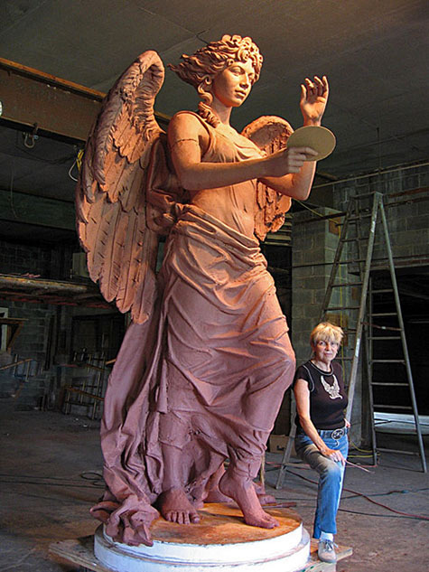 Audrey FlackRecording-Angel Audrey FlackRecording-Angel (clay-maquette)-for Schermerhorn Symphony Center, Nashville, Tennessee
