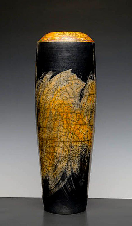 Yellow-vase-raku-pottery-Philippe-Buraud-ceramist Yellow-vase-raku-pottery-Philippe-Buraud-ceramist