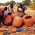 Bamana women with their pots