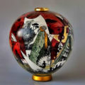 BAROCCO ceramic globular vessel-J. Massard & R Tarone
