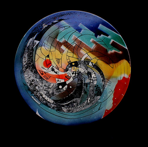 BAROCCO-(Jacques-MASSARD-and-Richard-TARONE,-born-in-1950)-- Barocco ceramic plate