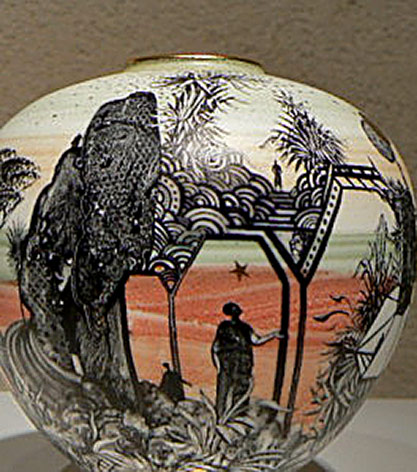 barocco-globular-vase Jacques Massard and Richard Tarone vase