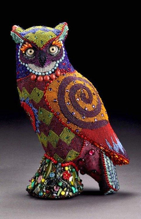 mixed-media-mosaic-owl-youngquist-451x699 Beadwork-and-Mixed-Media-by-Betsy-Youngquist