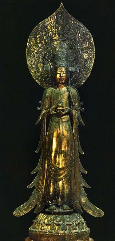 tall-buddhist-statue Beautiful-Kannon-statue - The Yumedono Kannon of Horyuji