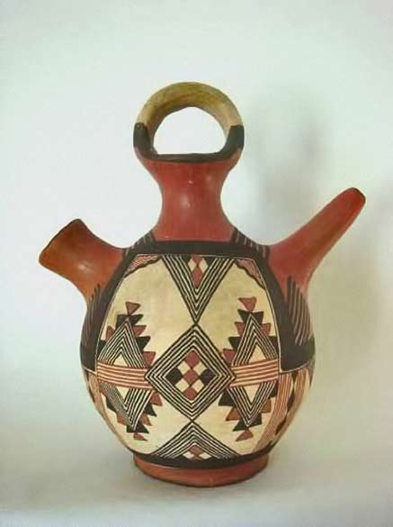 Berber-water-vessel,-Kabylie,-Algeria Berber water vessel, with geometric motif - Kabylie, Algeria