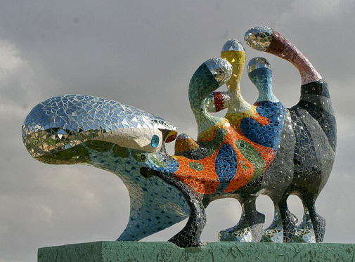 Bio-9-zoomorphic-sculpture-Ruslan-Sergeev Bio-9---Ashdod,-Israel-Ruslan-Sergeev mosaic public sculpture