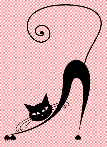 Black-cat-fifties-style 50's black-cat-graphic