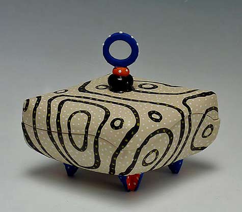 Vaughan-Nelson--Ceramic-Box Blackline-Diamond-Pillow-Box--Vaughan-Nelson--Ceramic-Box