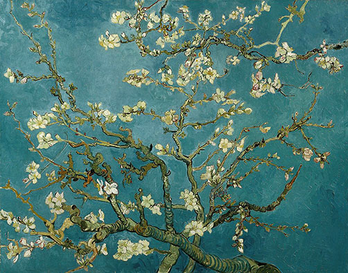 Blossoming-Almond-Tree,-famous-post-impressionism-fine-art-oil-painting-by-Vincent-van-Gogh Blossoming-Almond-Tree,-famous-post-impressionism-fine-art-oil-painting-by-Vincent-van-Gogh