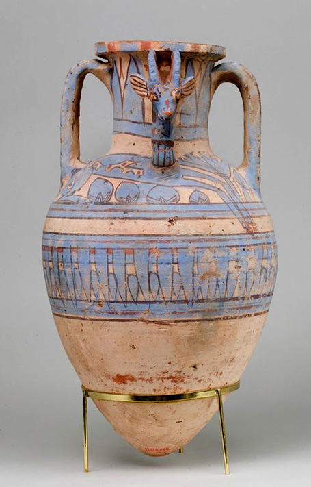egyptian-blue-painted-ibex-amphora-455x711 Blue Painted Ibex Amphora from Malqata.-Ca.-1390–1353-B.C.,-Egypt,-Upper-Egypt;-Thebes,-Malqata