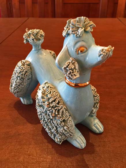 Vintage-blue-poodle Turquoise-BLUE-POODLE-Decorative-Statue,-Made-in-Japan KikisAntiqueEmporium