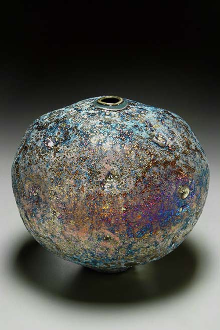 ceramic-raku-globe--steven-forbes blue-salmon-space-rock-globe-steven-forbes