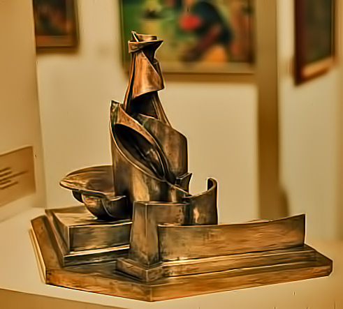 umberto-boccioni-futurist-sculpture-391x443 boccioni brass futurist cubist sculpture