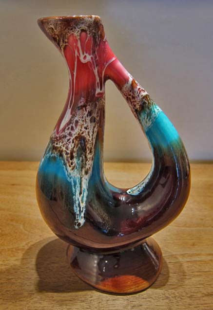 French-allauris-drip-glaze-vase BonnieClydeVintage-drip-glaze-vallauris