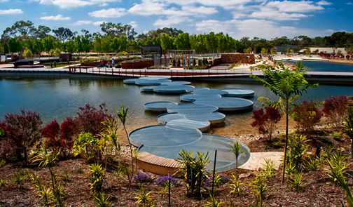 Lily-Pad-Bridge-Australia-Garden Cranbourne Botanic-Gardens---Lily-Pad-Bridge