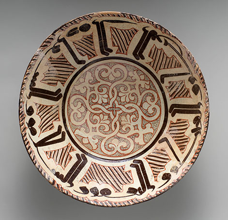 Bowl-with-Arabic-Inscription,-'Blessing,-Prosperity,-Well-being,-Happiness'---Late-10th-to-11th-century--Nishapur Bowl with Arabic Inscription, 'Blessing, Prosperity, Well-being, Happiness' Late 10th to 11th century--Nishapur