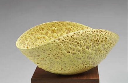 volcanic-glaze-by-Beatrice-Wood Yellow Bowl-with-volcanic-glaze-by-Beatrice-Wood-on-artnet