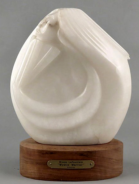Bruce-Lafountain-Native-Woman Bruce Lafountain - Native Indian Woman carved from white marble