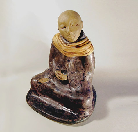 buddhist-monk-jillatay-etsy-475x455 Buddhist Monk -Figurative Sculpture Jar-or-Urn---Ceramic-Sitting Meditation - Jillatay