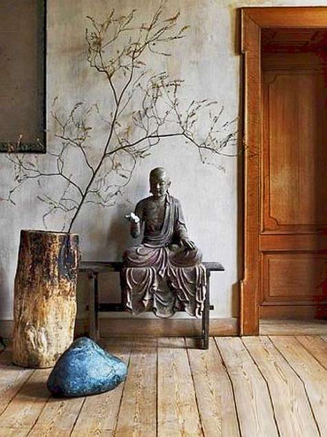 Seated-Buddha-statue Buddhist-stone-statue interior decorating
