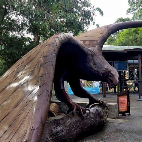 healesville-sanctuary-bunjil-sculpture Bunjil-the-creator-Spirit-at-healesville-sanctuary