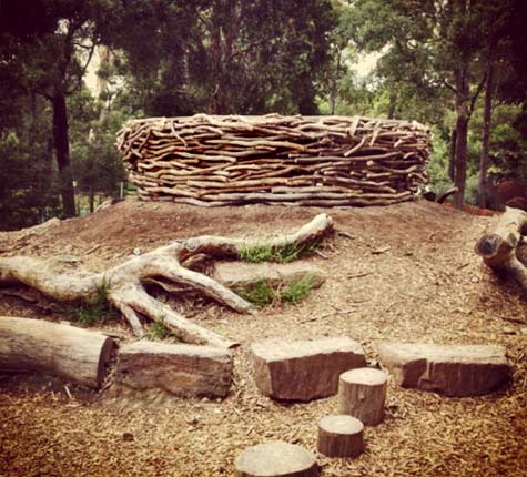 Bunjil-nest-sculpture Bunjils-Nest-HealsvilleSanctuary-DavidDigapony-Instagram
