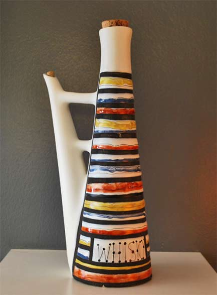 ceramic-bottle-roger-capron capron-bouteille-a-whisky-le-maga