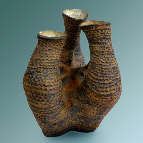 Carlton-Ball-mid-century-ceramics Carlton-Ball abstract triple vase