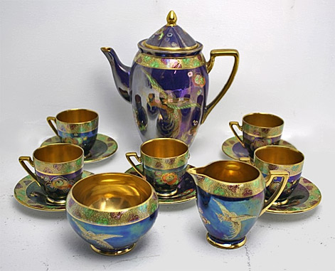 Coffee-set-Carlton-ware Carlton-ware-blue-lustre-Coffee-service